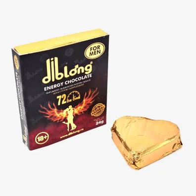 DIBLONG Set 5 bucati ciocolata afrodisiac premium concentrat, ENERGY CHOCOLATE for MEN, pentru potenta, erectie, impotriva ejacularii, 100% natural, 5 x 24gr - 3004